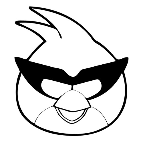 Space Red Bird Coloring Page free printable Angry Birds Coloring Pages coloring page