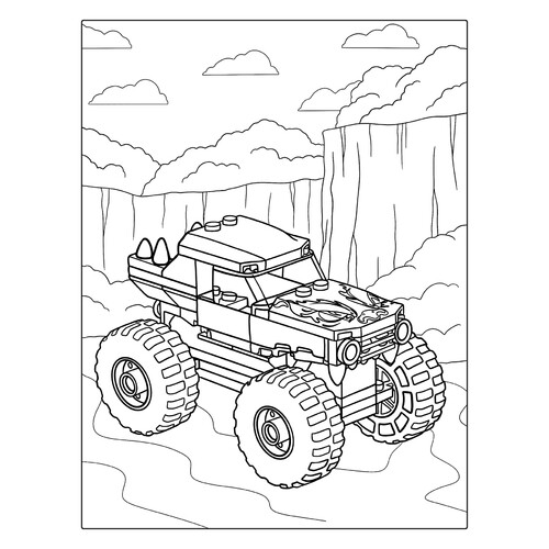 Página para colorear «Lego Monster Truck» dibujo para colorear gratis de Páginas para colorear de Monster Truck