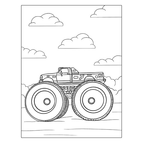 Página para colorear «Monster Truck Bigfoot» dibujo para colorear gratis de Páginas para colorear de Monster Truck