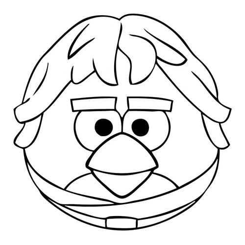 Luke Skywalker Coloring Page free printable Angry Birds Coloring Pages coloring page