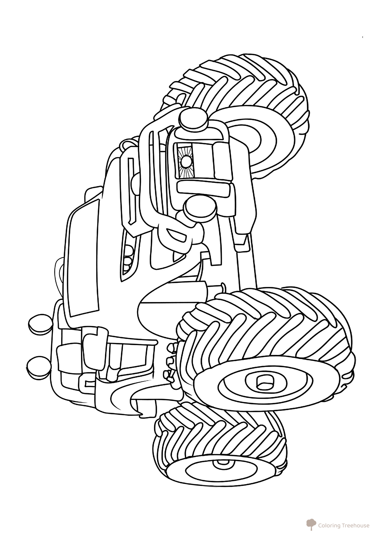 Página para colorear «Camión Monstruo Japonés» dibujo para colorear gratis de Páginas para colorear de Monster Truck