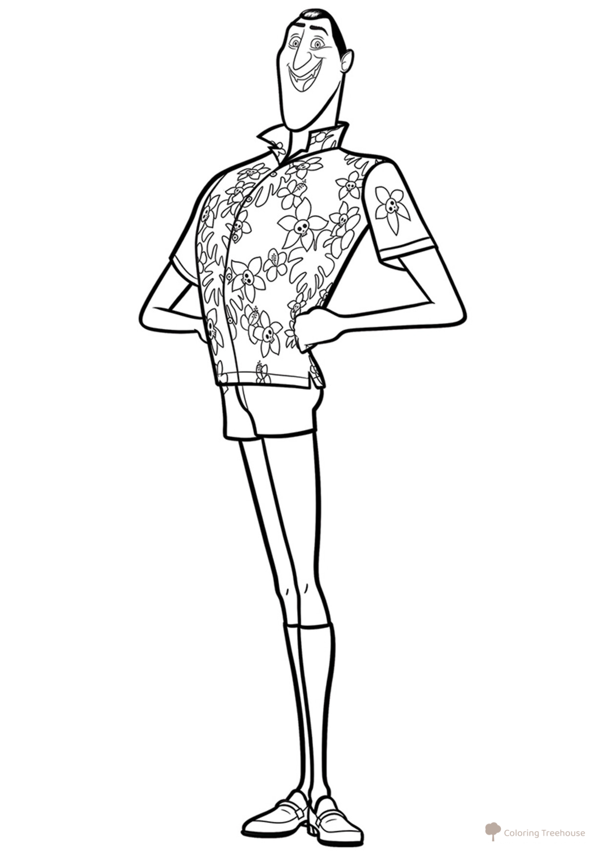 Dracula Coloring Page free printable Hotel Transylvania 3 Coloring Pages coloring page