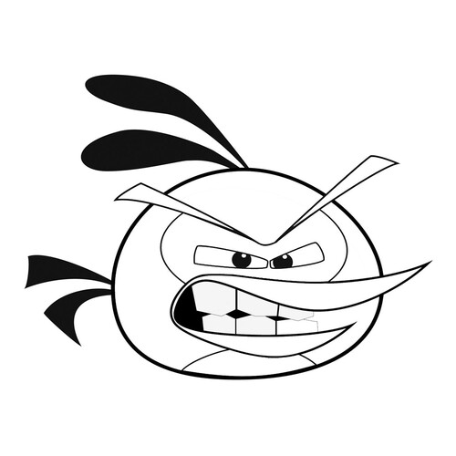 Orange Bird Coloring Page free printable Angry Birds Coloring Pages coloring page
