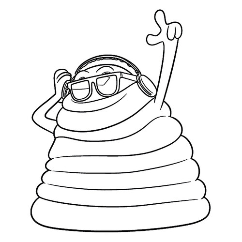 Página para colorear: Gelatina (Желе) de «Монстры на каникулах 3: Море зовёт» dibujo para colorear gratis de Páginas para colorear de Monstruos en vacaciones 3: El llamado del mar