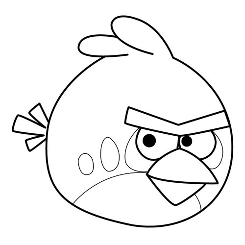 Red Bird Coloring Page free printable Angry Birds Coloring Pages coloring page