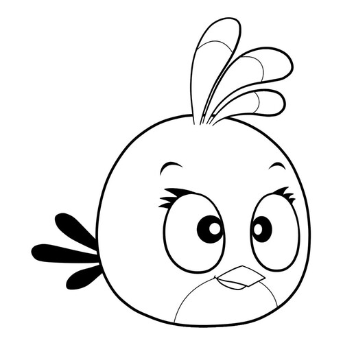 Pink Bird Coloring Page free printable Angry Birds Coloring Pages coloring page