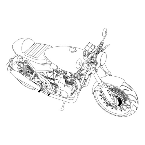 Motorcycle Top View Coloring Page free printable Motorcycle Coloring Pages coloring page