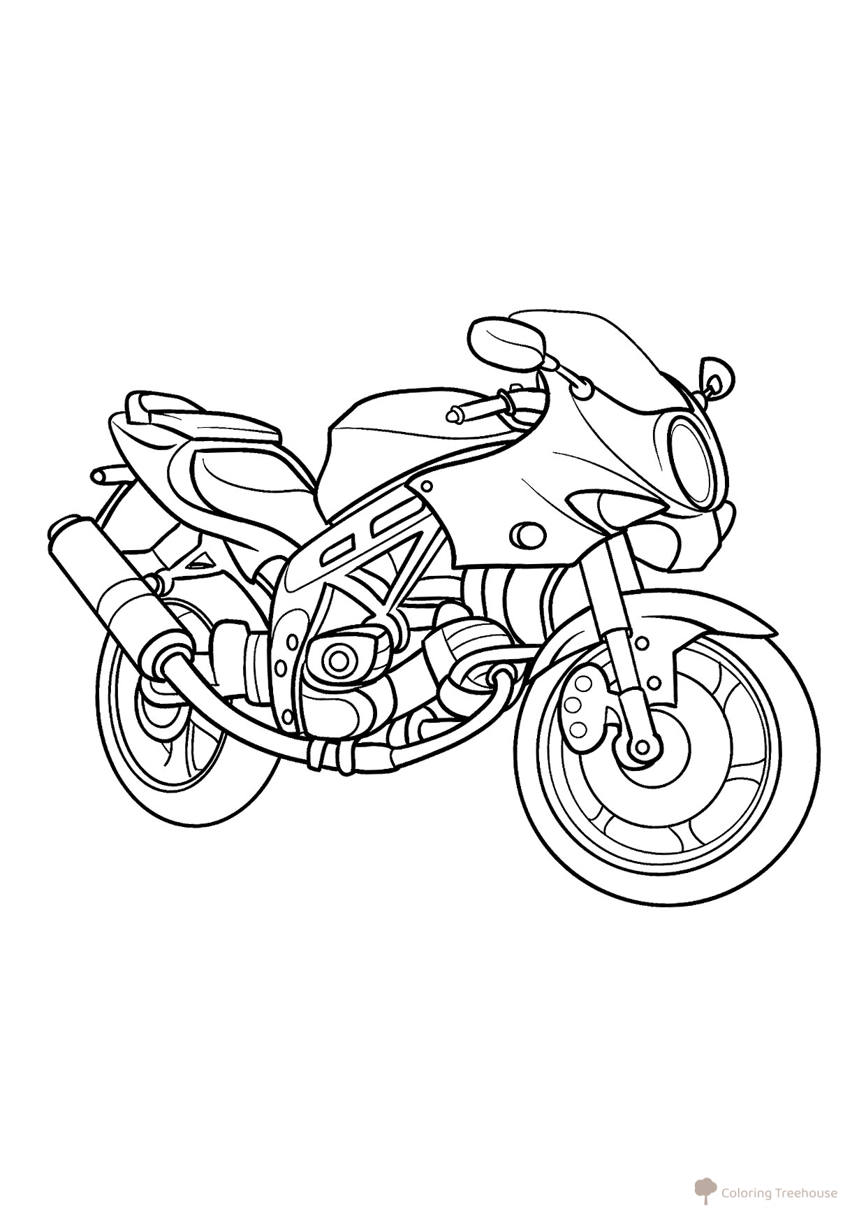 Superbike Coloring Page free printable Motorcycle Coloring Pages coloring page