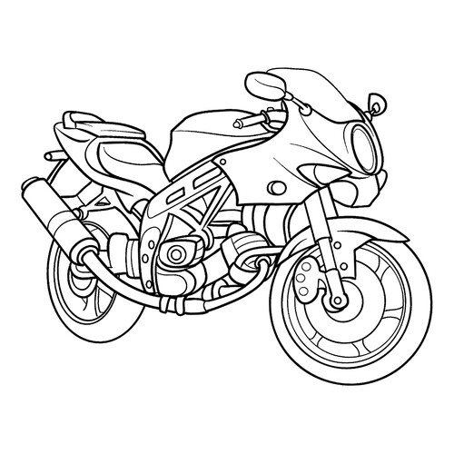 Superbike Coloring Page free printable Motorcycle Coloring Pages coloring page