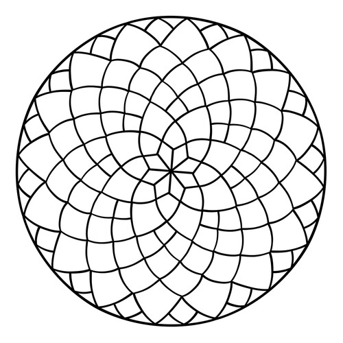 Mosaico mandala - página para colorear dibujo para colorear gratis de Páginas para colorear estilo mosaico