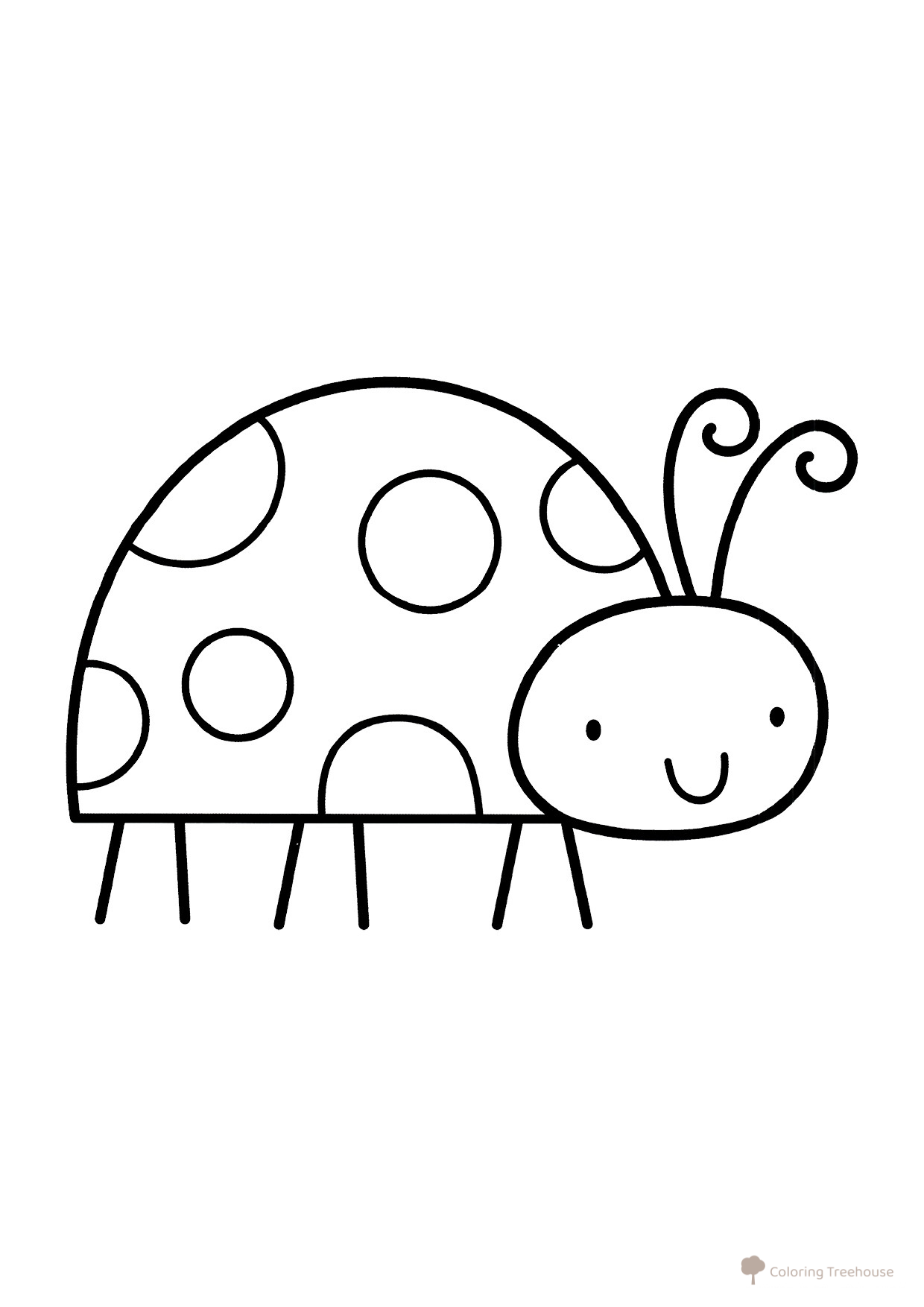 Ladybug Coloring Page for Toddlers free printable Insect Coloring Pages for Toddlers coloring page