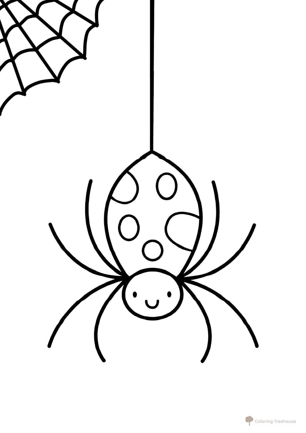 Spider Weaving a Web Coloring Page free printable Insect Coloring Pages for Toddlers coloring page