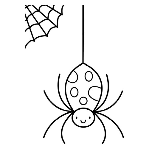 Spider Weaving a Web Coloring Page free printable Insect Coloring Pages for Toddlers coloring page