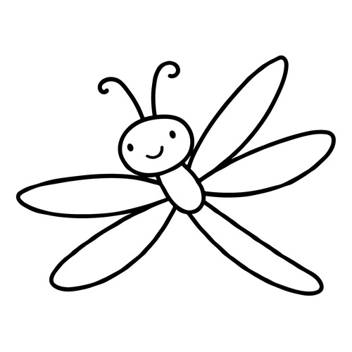 Dragonfly Coloring Page for Toddlers free printable Insect Coloring Pages for Toddlers coloring page