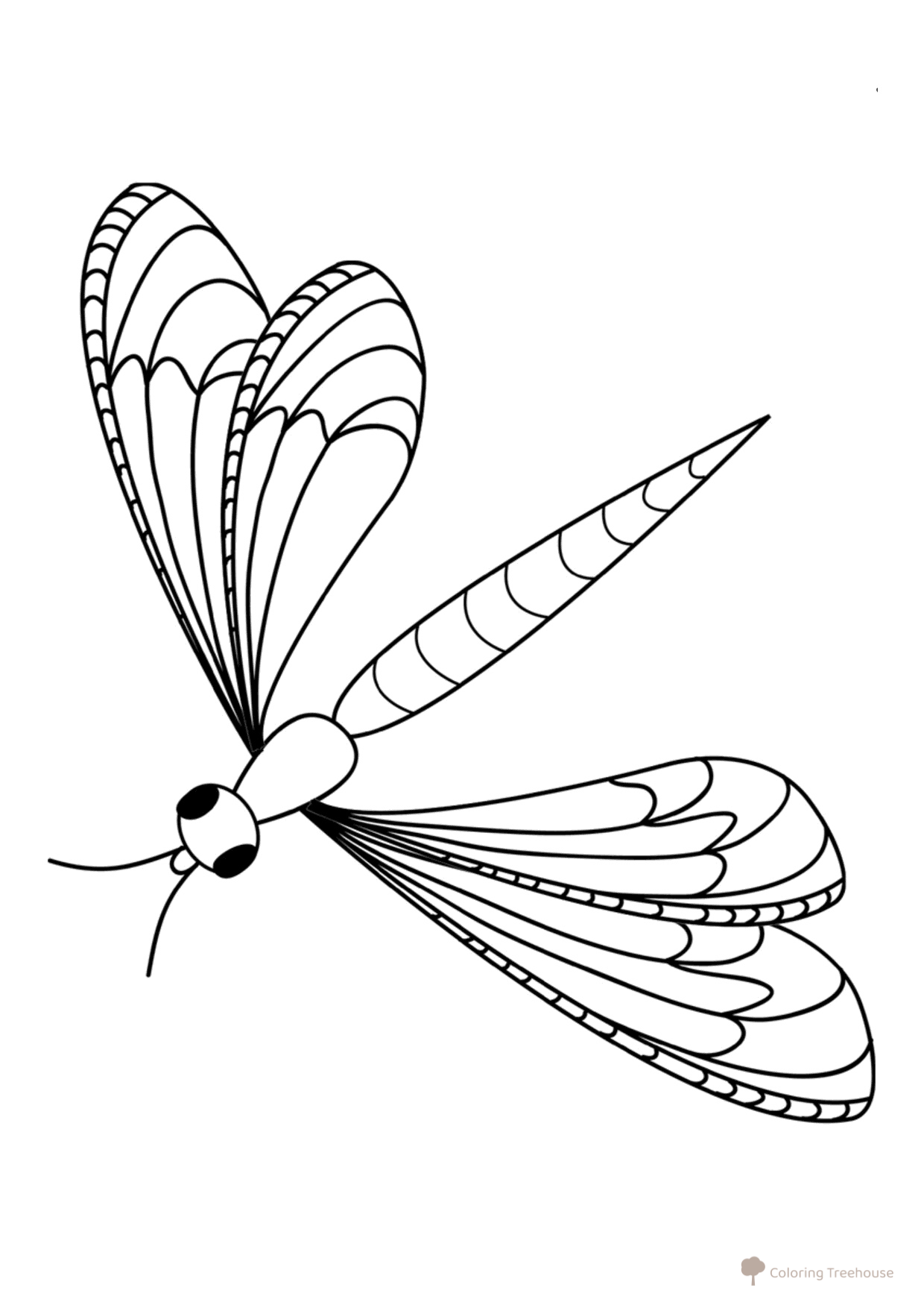 Dragonfly Coloring Page free printable Insect Coloring Pages coloring page