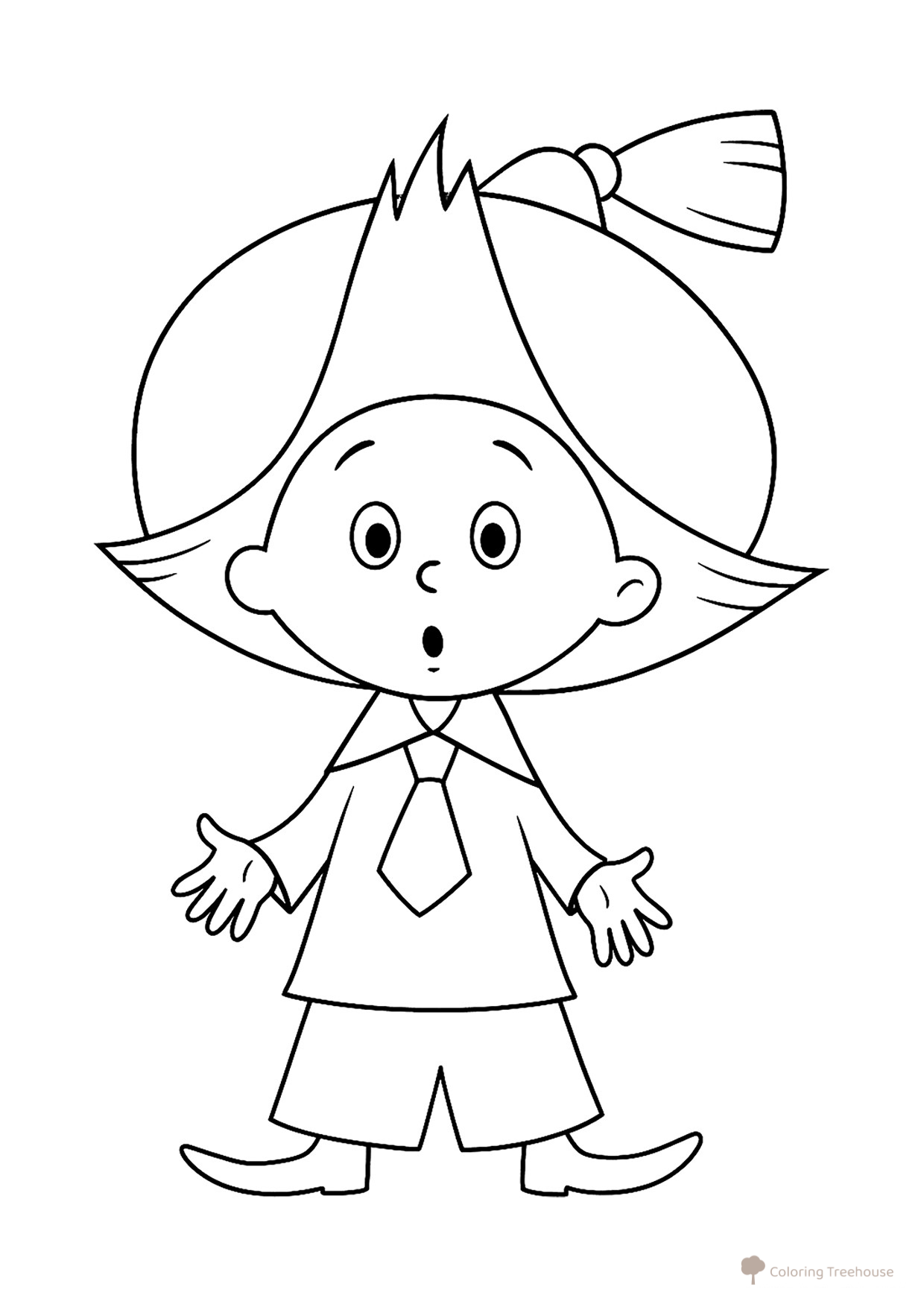Página para colorear «Neznayka para los más pequeños» dibujo para colorear gratis de Páginas para colorear de Neznaika