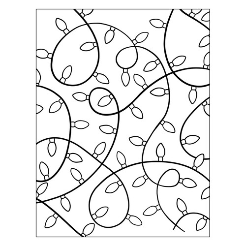 Christmas Tree Garland Coloring Page free printable New Year Coloring Pages for Kids coloring page