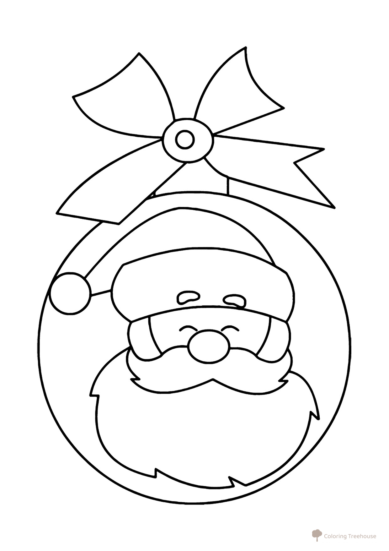 Página para colorear: Bola de Navidad con Ded Moroz (Papá Noel ruso) dibujo para colorear gratis de Páginas para colorear de Año Nuevo para niños