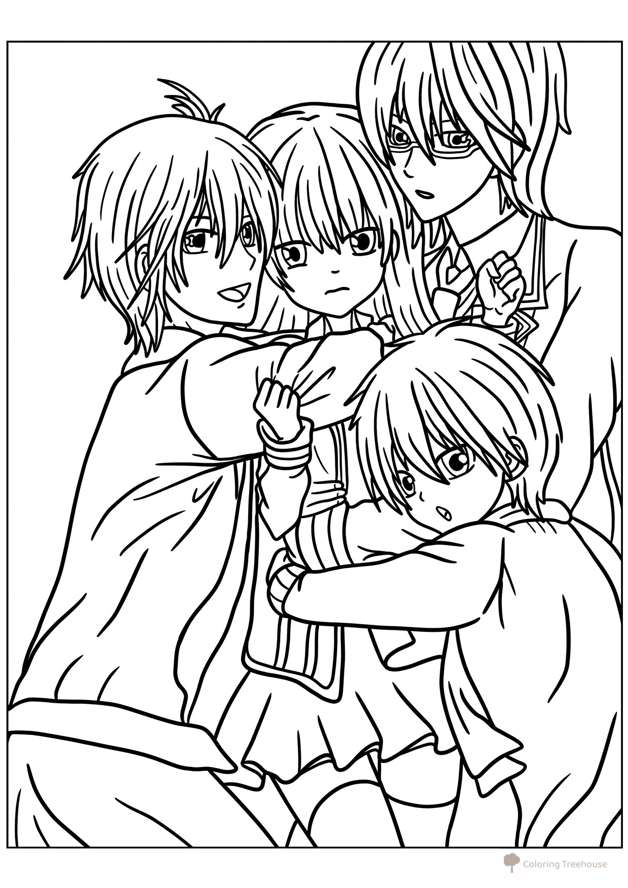 Manga Ugly-Ugly Dog Coloring Page free printable Anime Coloring Pages coloring page