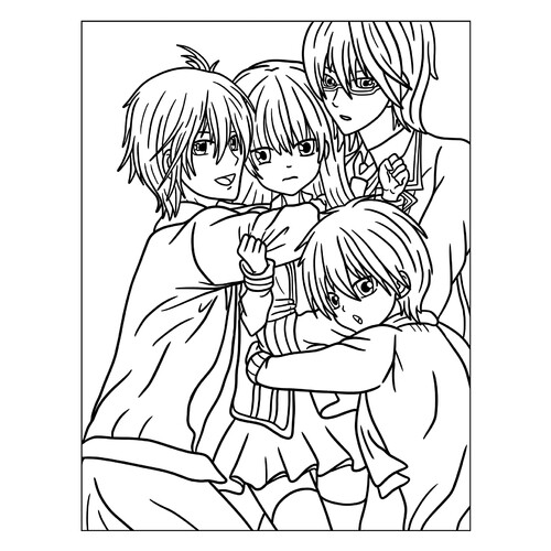 填色页:漫画《丑陋的丑陋的狗》 免费可打印动漫涂色画涂色页