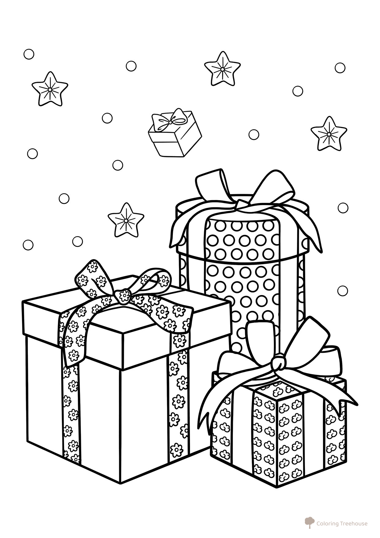 New Year Gifts Coloring Page free printable New Year Coloring Pages for Kids coloring page