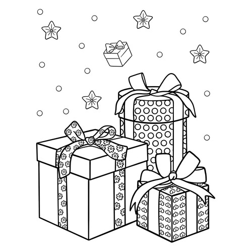 New Year Gifts Coloring Page free printable New Year Coloring Pages for Kids coloring page