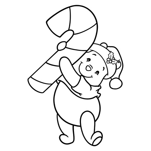 Winnie the Pooh New Year Coloring Page free printable New Year Coloring Pages for Kids coloring page