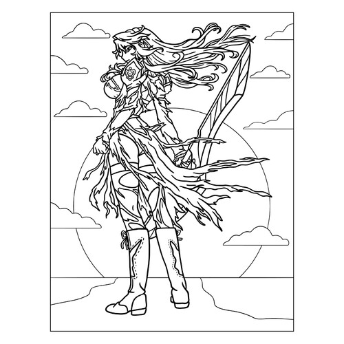 Página para colorear «Сателлайза Эль-Бриджит из Заморозки» dibujo para colorear gratis de Páginas para colorear de anime