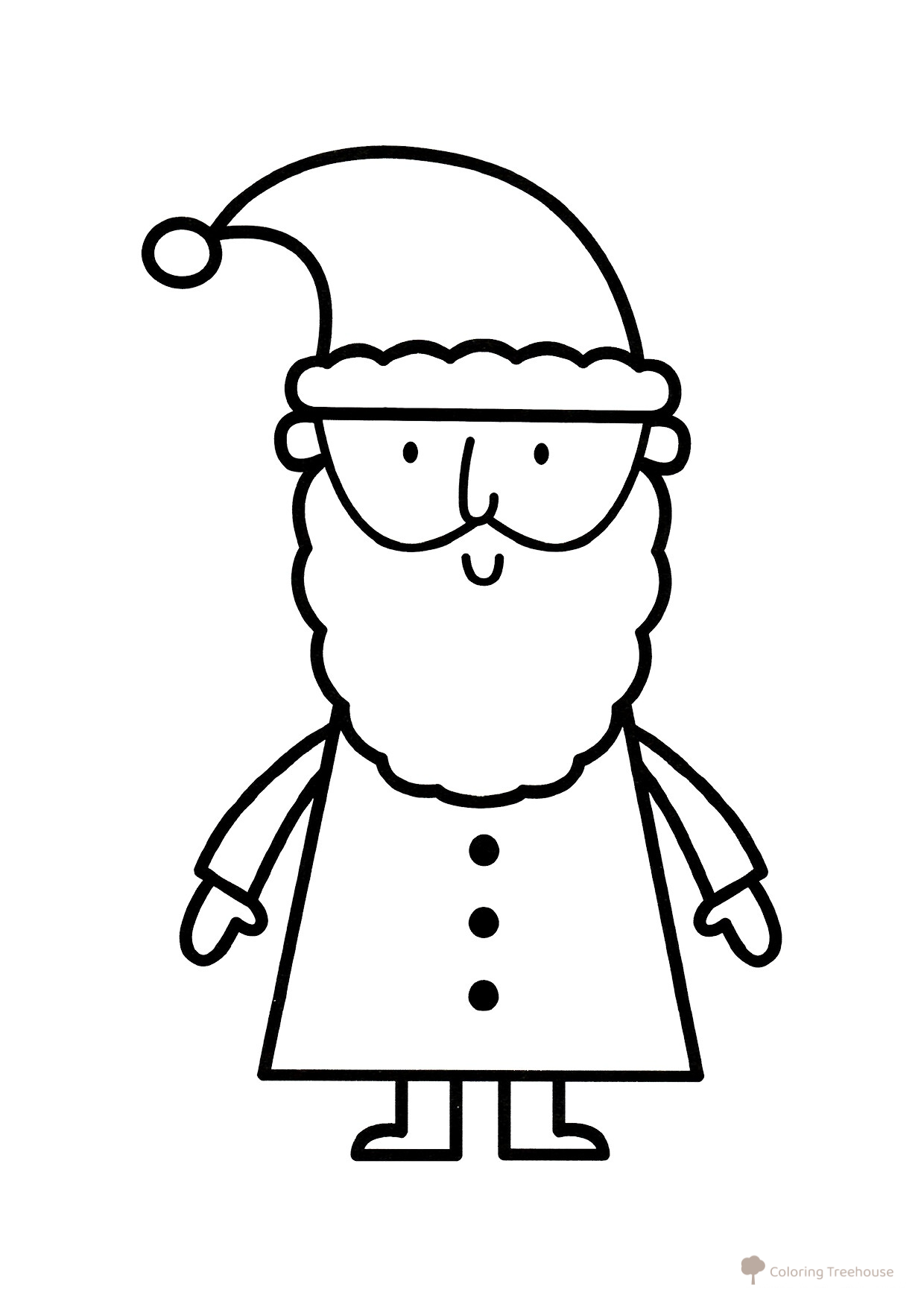 New Year Ded Moroz Coloring Page for Little Ones free printable New Year Coloring Pages for Little Kids coloring page