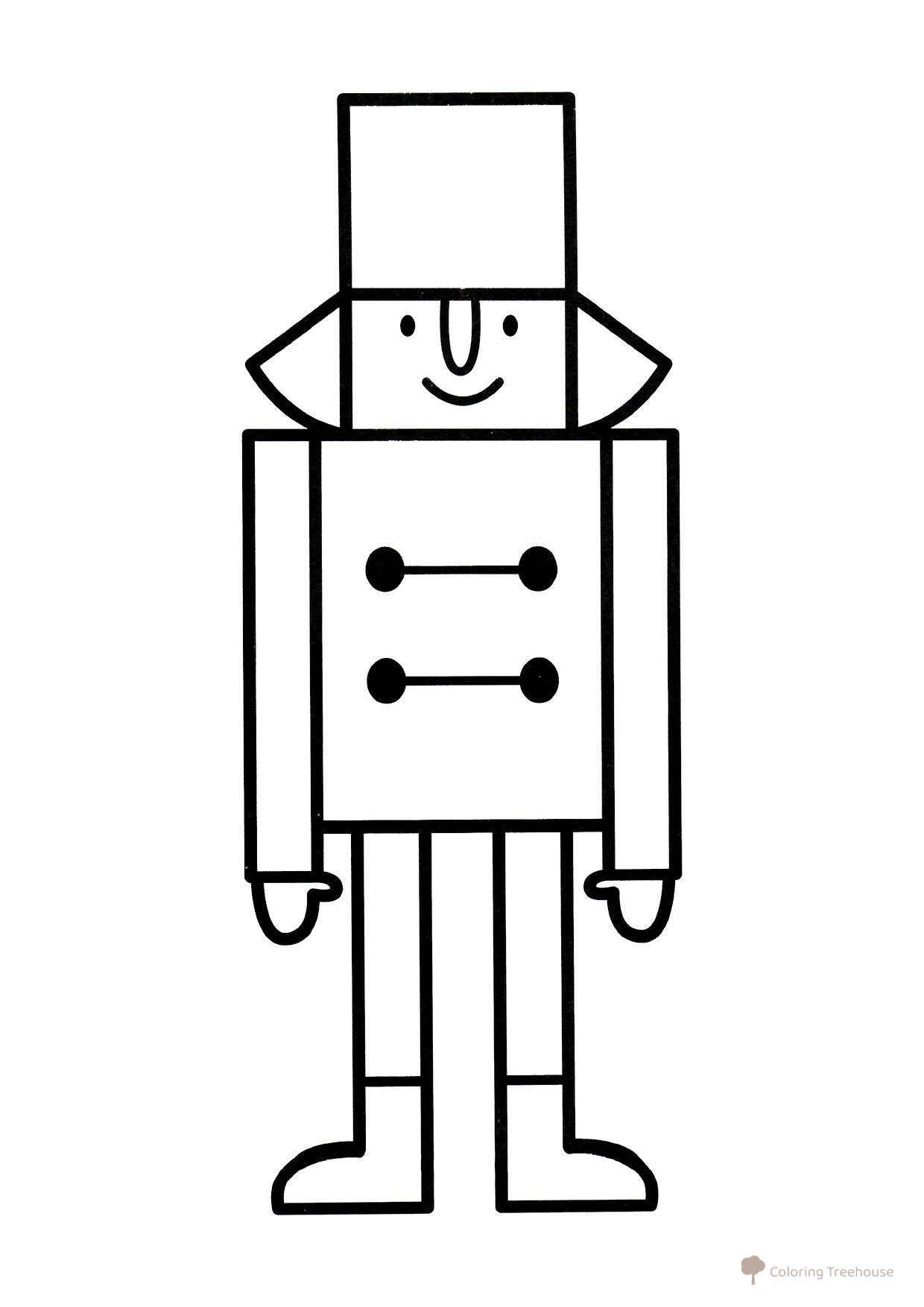 Nutcracker Coloring Page for Toddlers — New Year free printable New Year Coloring Pages for Little Kids coloring page
