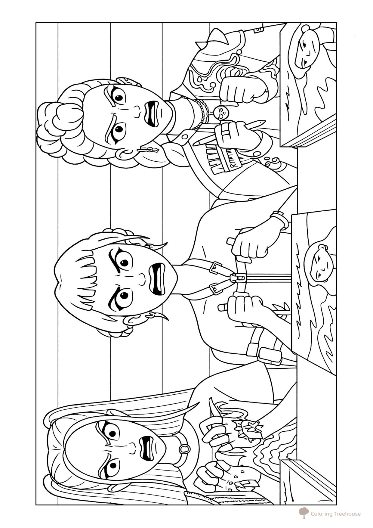 Angry Hantrix Coloring Page free printable Huntrix Coloring Pages from K-Pop Demon Hunters coloring page