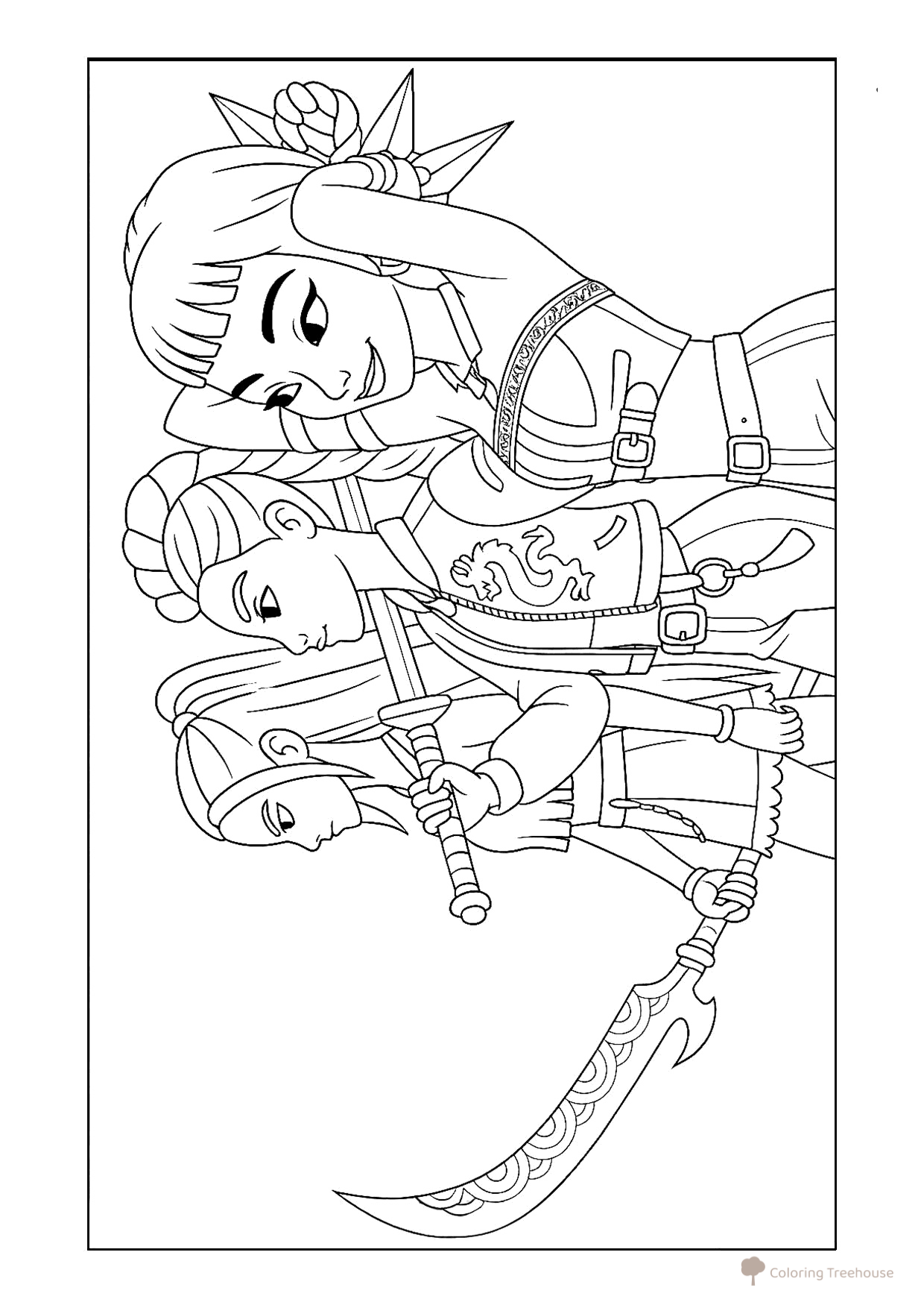 Página para colorear «Keypop: cazadoras en batalla» dibujo para colorear gratis de Páginas para colorear de Hantrix — Cazadoras de demonios K-pop