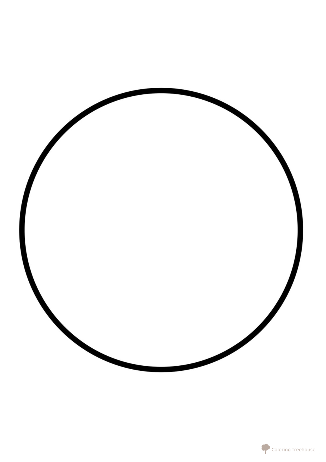 Libro para colorear: Círculo para los más pequeños dibujo para colorear gratis de Páginas para colorear de objetos y el entorno para los más pequeños