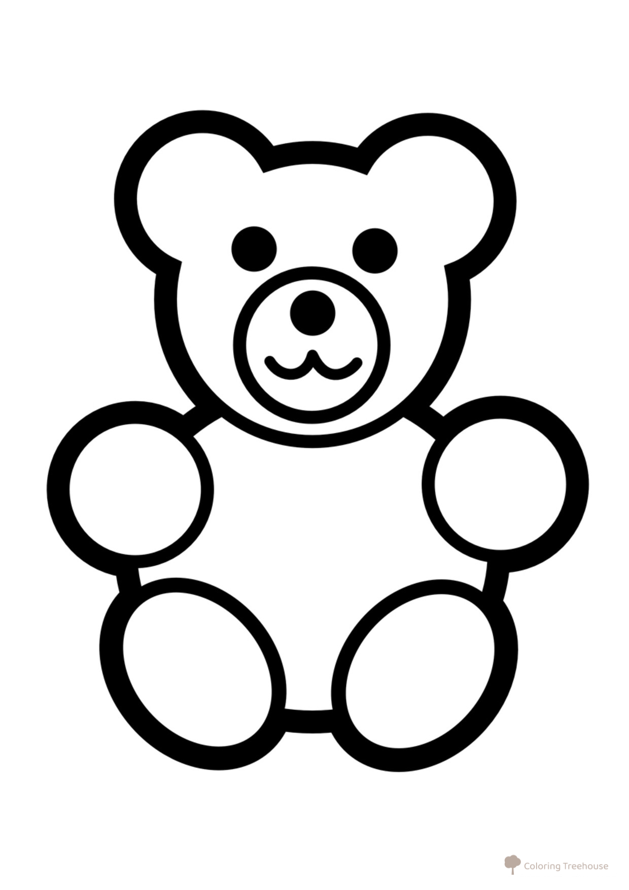 Bear Coloring Page free printable Objects and World Around Us Coloring Pages for Toddlers coloring page
