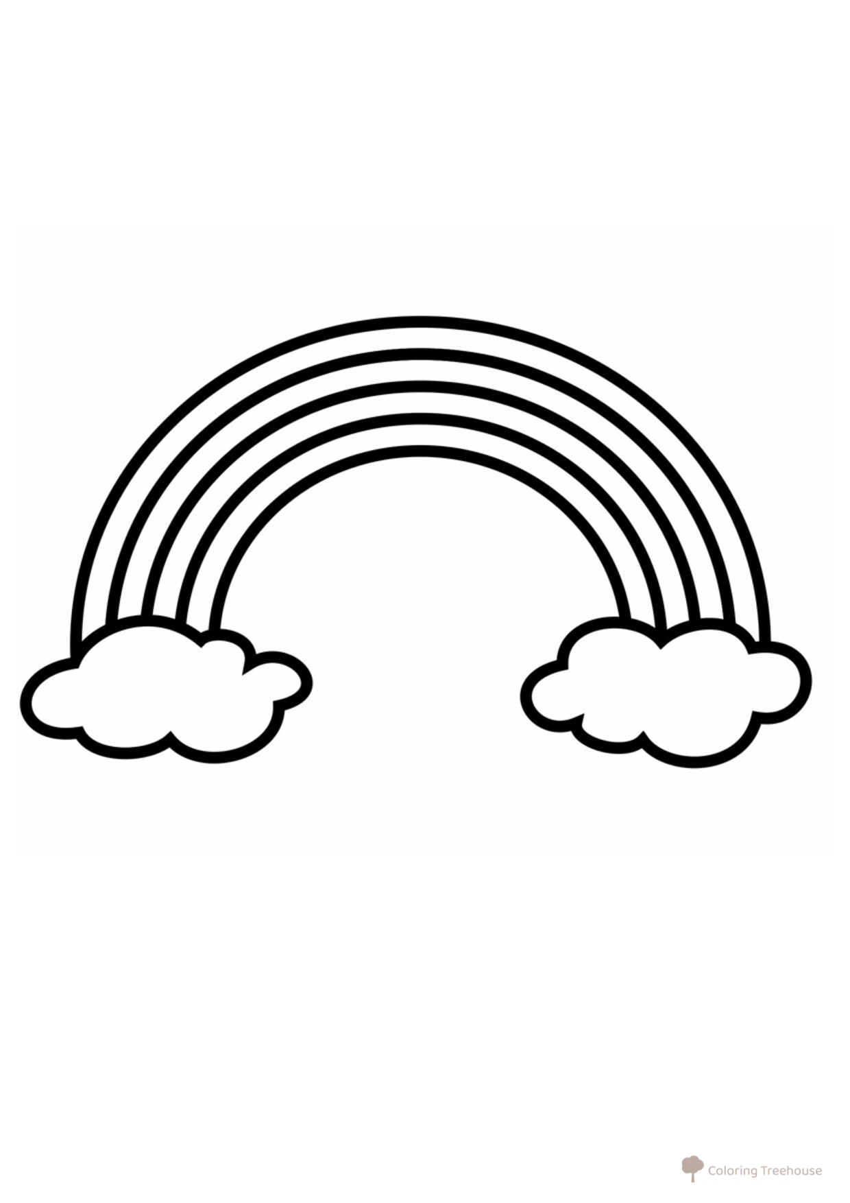 Rainbow Coloring Page free printable Objects and World Around Us Coloring Pages for Toddlers coloring page