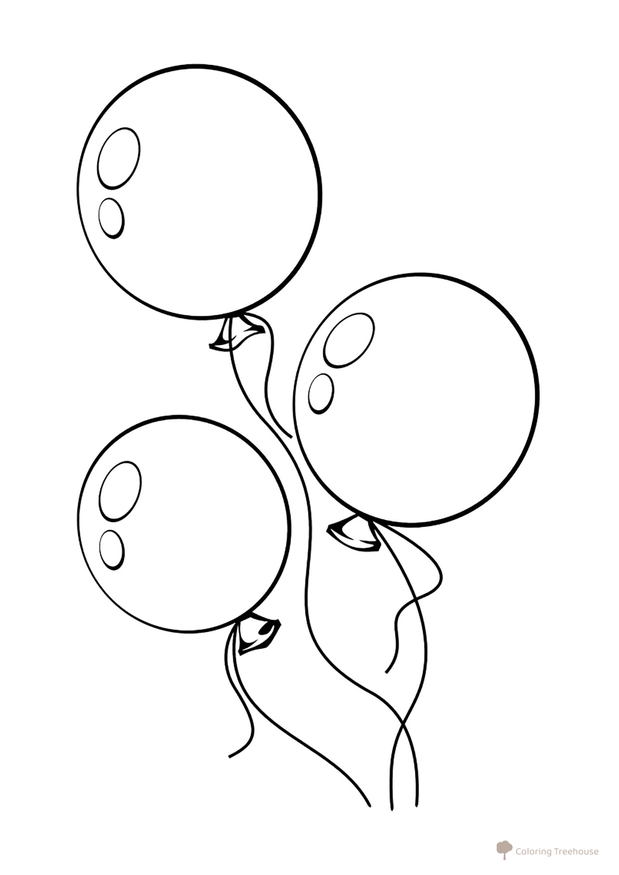 Página para colorear: Globos de aire para niños pequeños dibujo para colorear gratis de Páginas para colorear de objetos y el entorno para los más pequeños