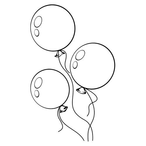 Página para colorear: Globos de aire para niños pequeños dibujo para colorear gratis de Páginas para colorear de objetos y el entorno para los más pequeños