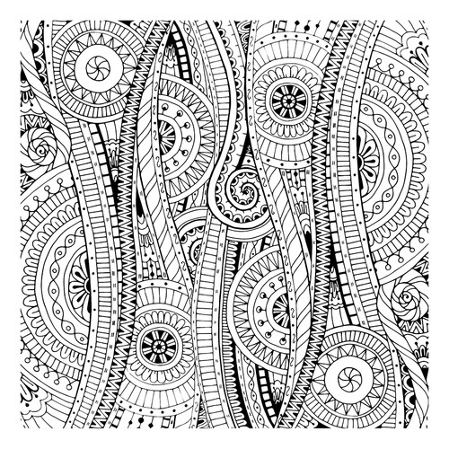 Página para colorear antiestrés: doodles con flores y adornos dibujo para colorear gratis de Anti-Stress Coloring Pages