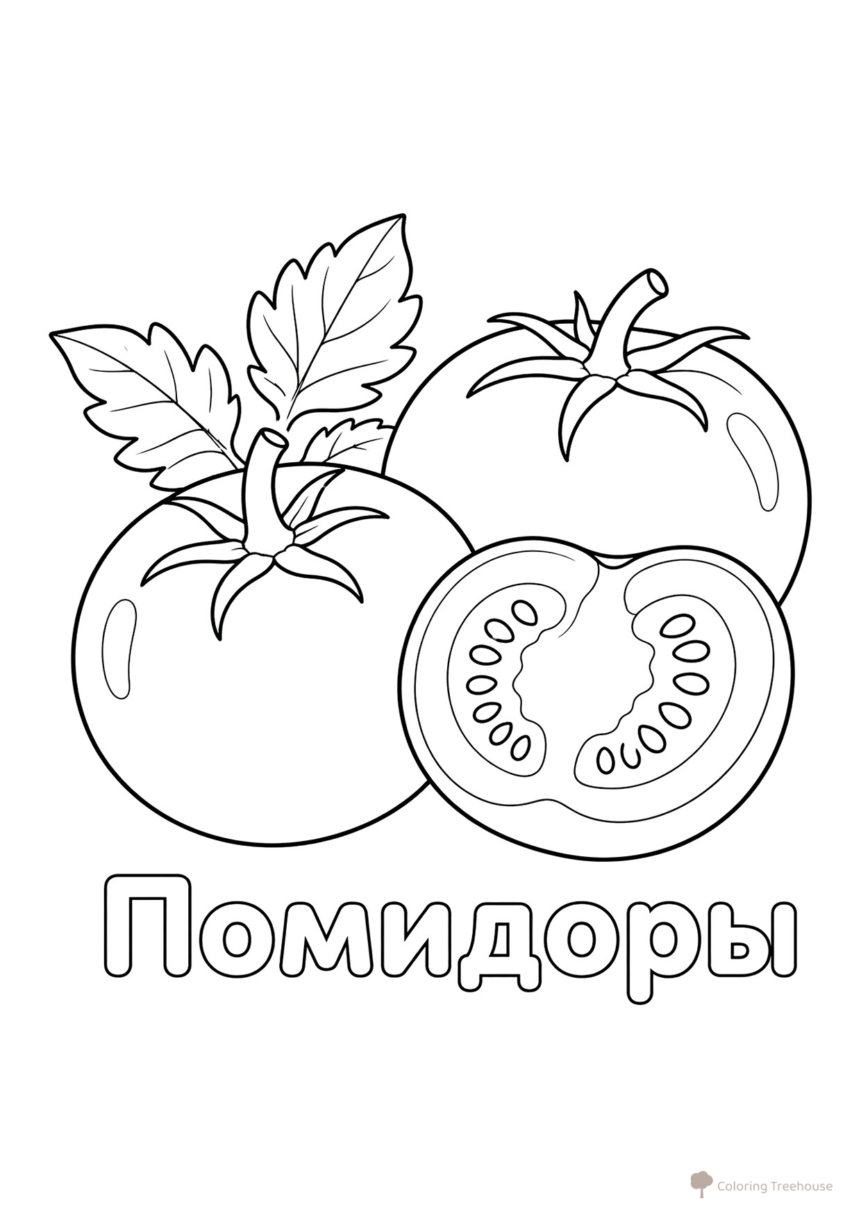 Página para colorear: Tomates dibujo para colorear gratis de Páginas para colorear: verduras y hortalizas