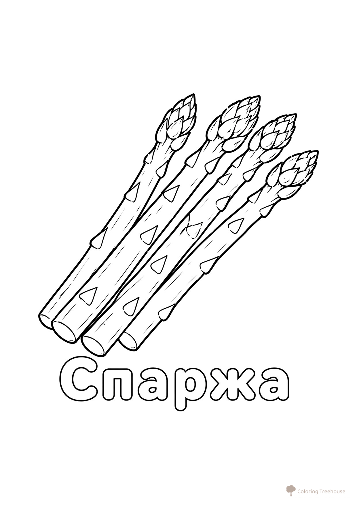 Asparagus Coloring Page free printable Vegetable Coloring Pages coloring page