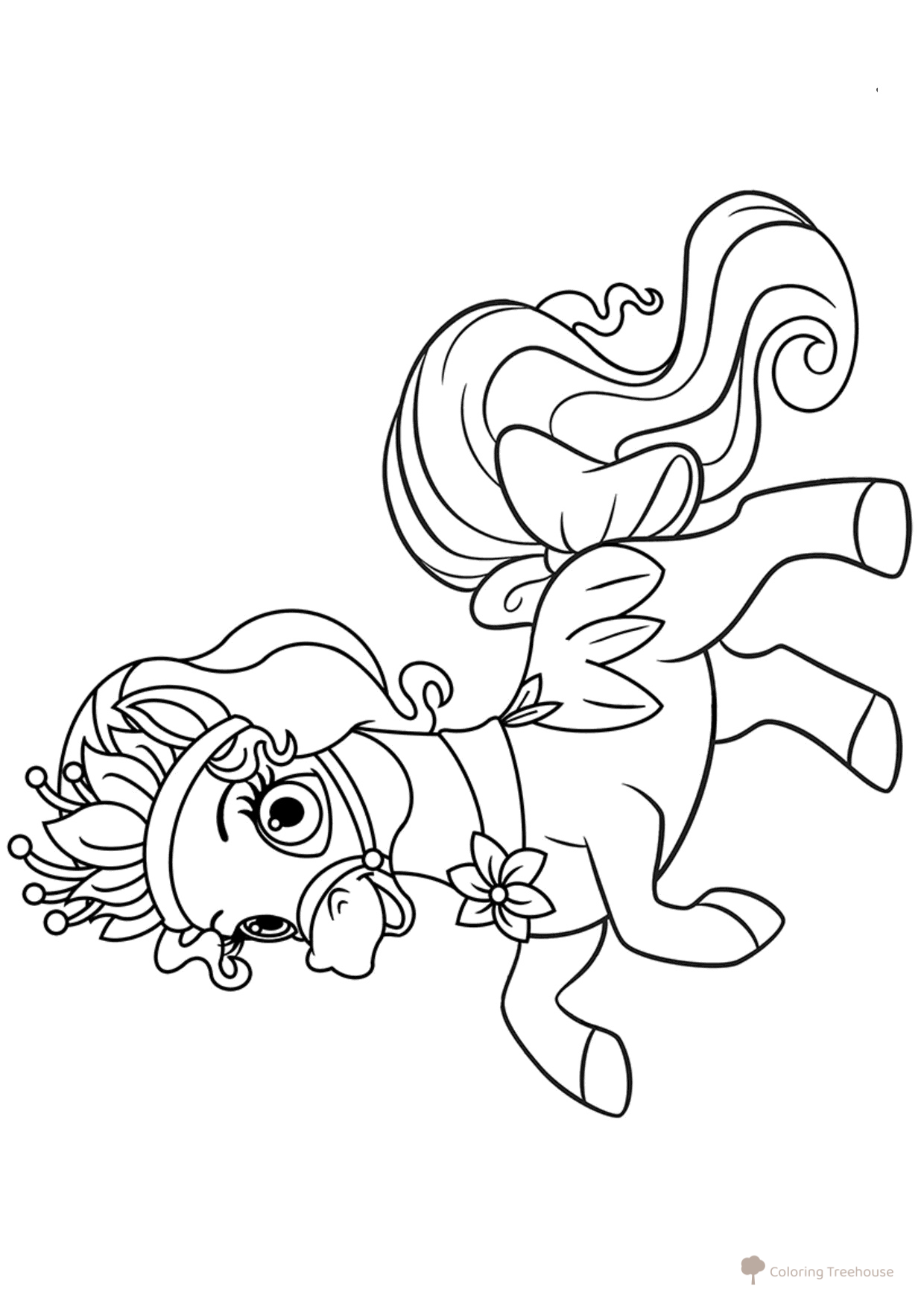 Perrito de Tiana: poni Kúvshinka para colorear dibujo para colorear gratis de Páginas para colorear: las mascotas reales de las princesas Disney
