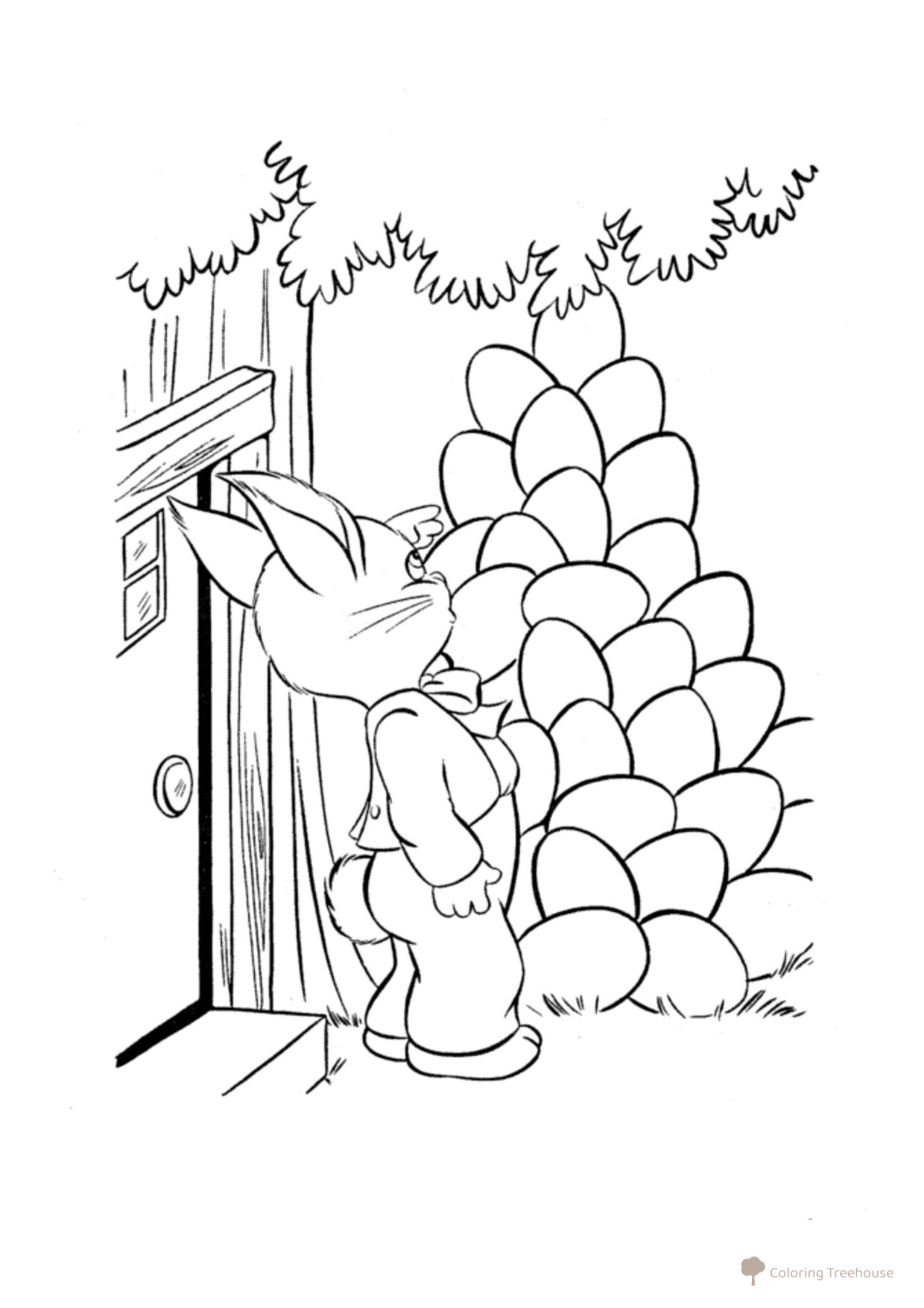 Mountain of Easter Eggs Coloring Page free printable Easter Coloring Pages coloring page