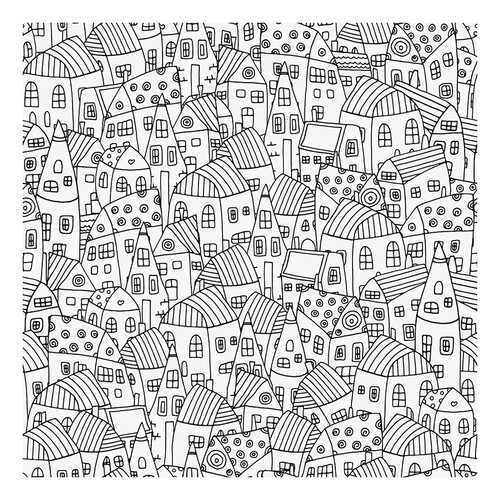 Libro para colorear Antiestrés: Metrópoli dibujo para colorear gratis de Anti-Stress Coloring Pages