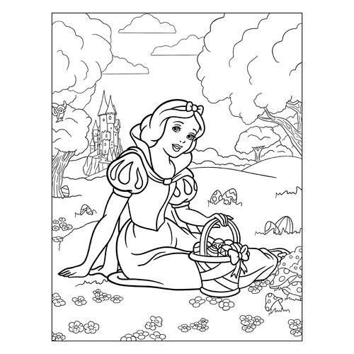 Dibujos para colorear «Blancanieves de Pascua» dibujo para colorear gratis de Pascua — páginas para colorear