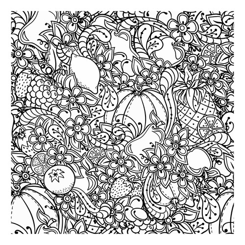 Anti-Stress Fall and Pumpkins Coloring Page free printable Anti-Stress Coloring Pages coloring page