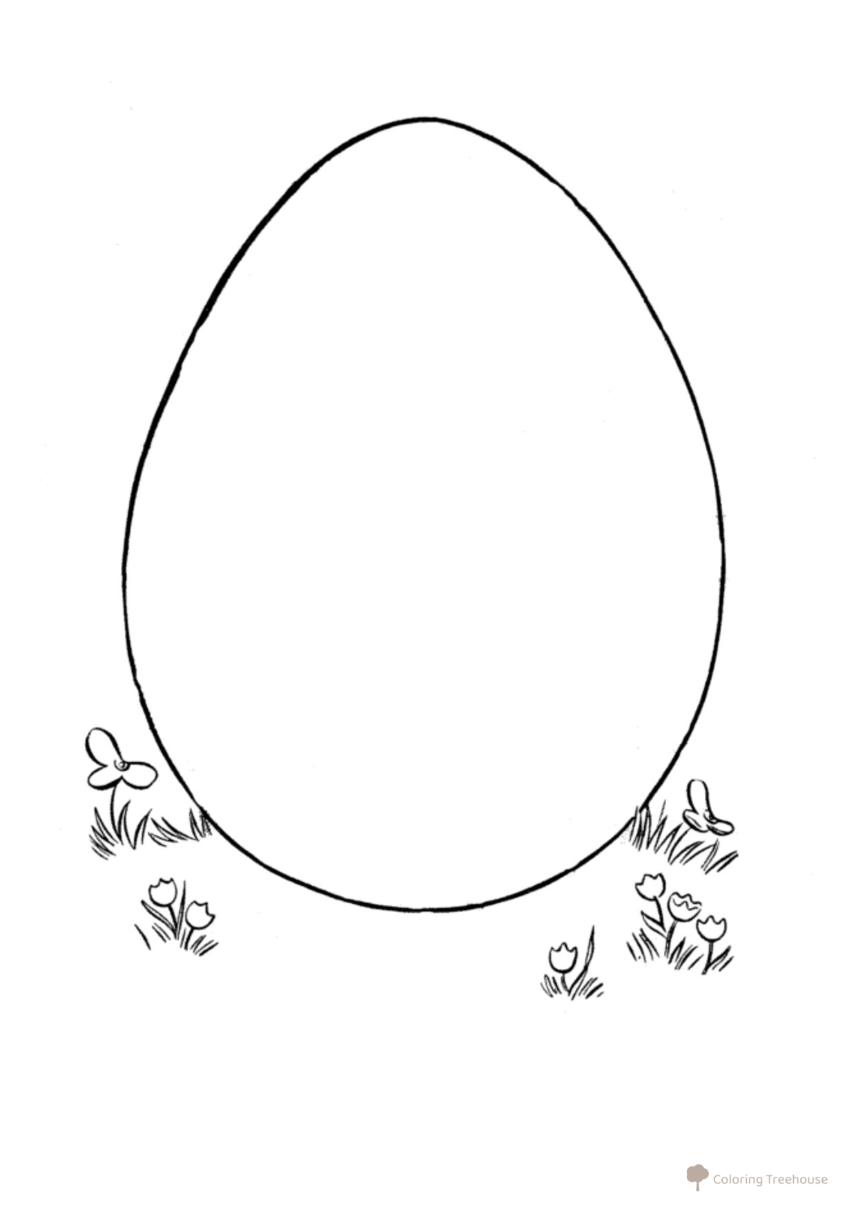Página para colorear: Huevo. ¡Crea tu propio patrón! dibujo para colorear gratis de Pascua — páginas para colorear