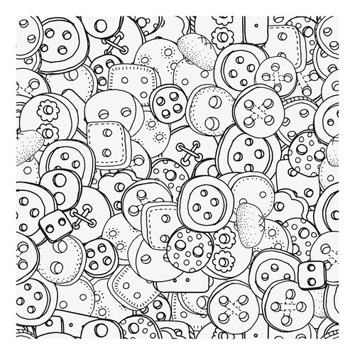 Anti-Stress Button Coloring Page free printable Anti-Stress Coloring Pages coloring page