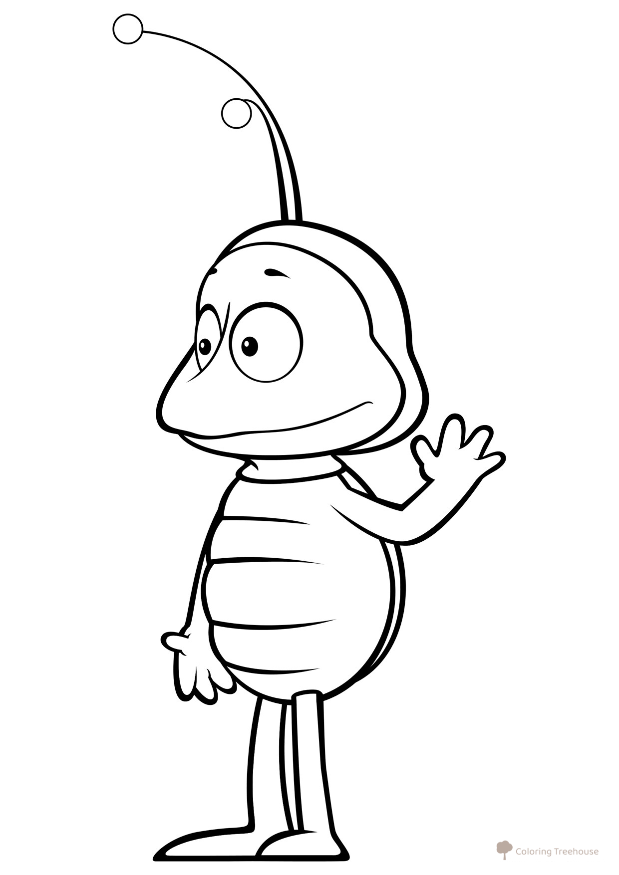 Ben the Beetle Coloring Page free printable Maya the Bee Coloring Pages coloring page
