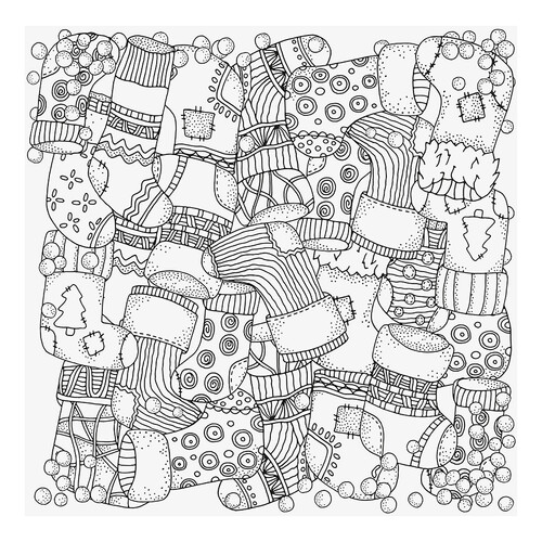 Anti-Stress Christmas Coloring Page free printable Anti-Stress Coloring Pages coloring page
