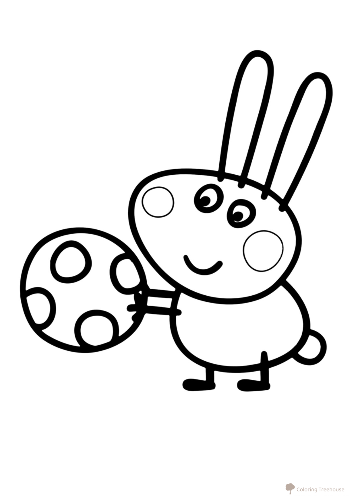Richard the Rabbit Coloring Page free printable Peppa Pig Coloring Pages coloring page